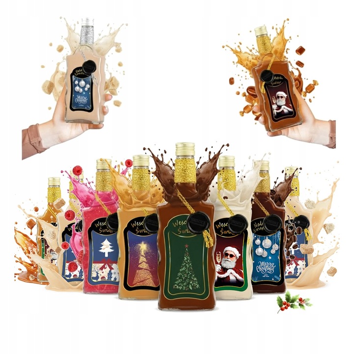 Set 10 Sticle Fala 500ml, Bimberek, pentru bauturi, decorativ, 23x8,2cm