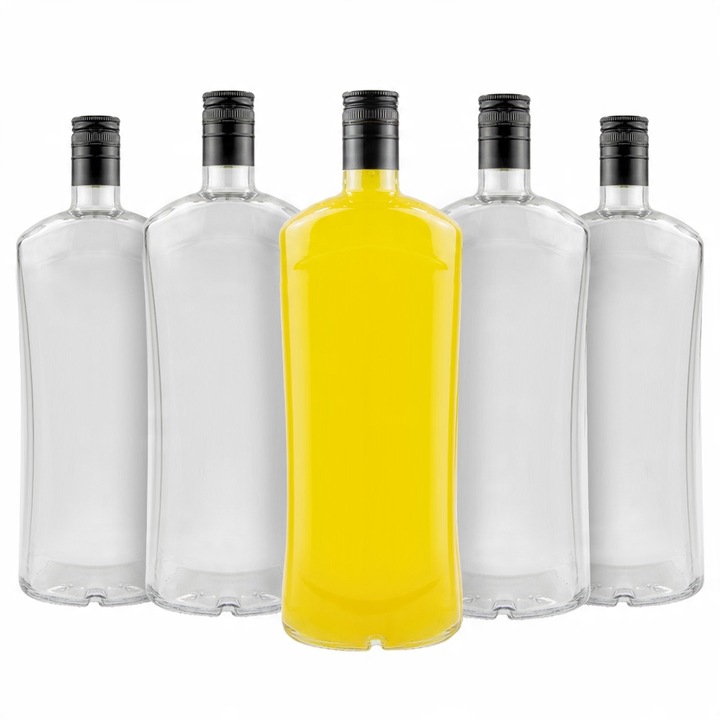 30 db-os DIVA üvegkészlet, 1000 ml, vastag üveg, többszínű