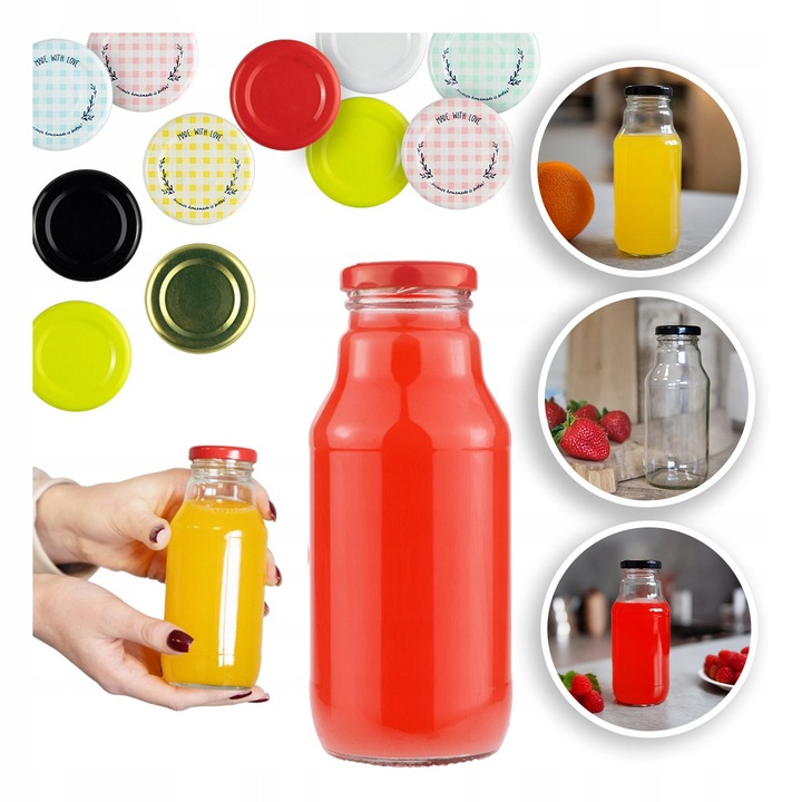 Set 50 Sticle, Bimberek, Sticla, 330 ml, Multicolor