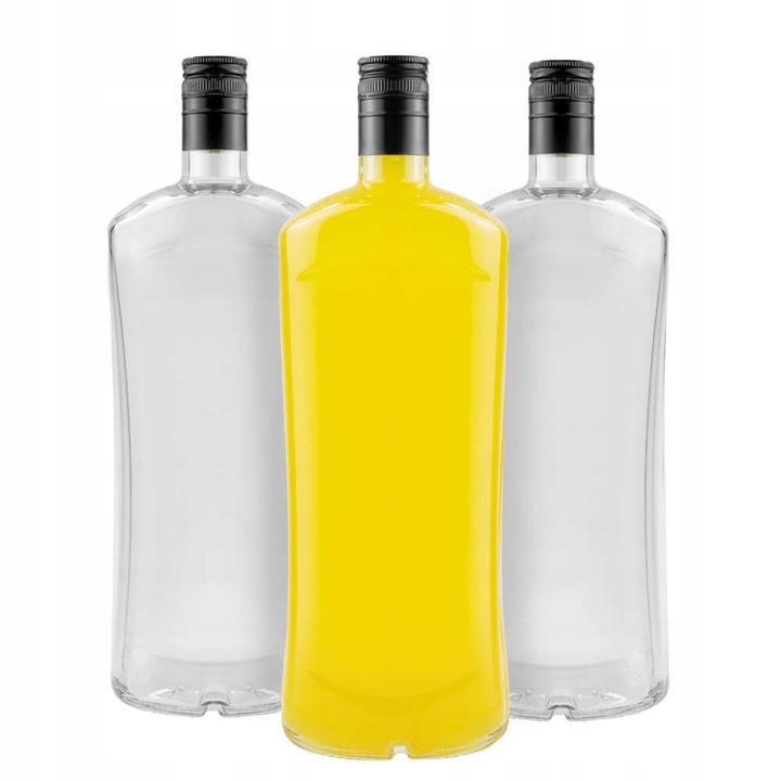 Set 5x Sticle DIVA 500ml din sticla pentru bauturi, transparente, 28x27cm