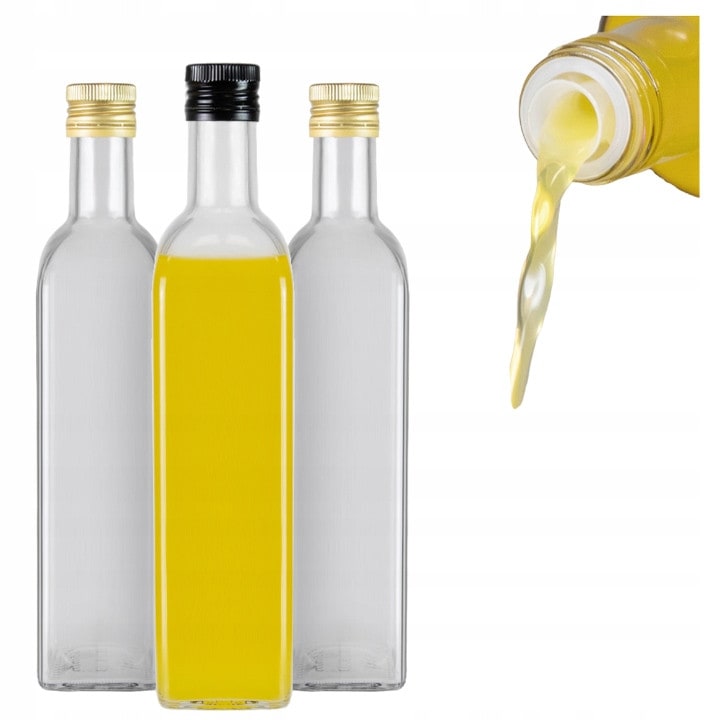 Комплект от 50 бутилки Bimberek Marasca 500 мл, безцветни, с дозатор за олио, оцет, сироп