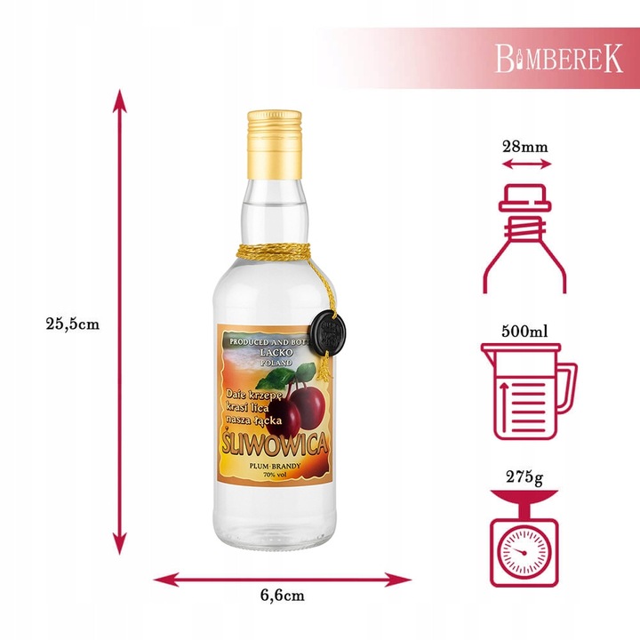 20 db-os 0,5 literes díszes Monopoly üvegkészlet, arany, 25,5x6,6 cm