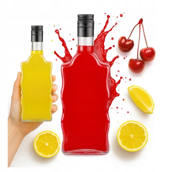 Sticla Warta Fala 500 ml, capac inclus, pentru bauturi alcoolice, multicolor, 23x8,2cm