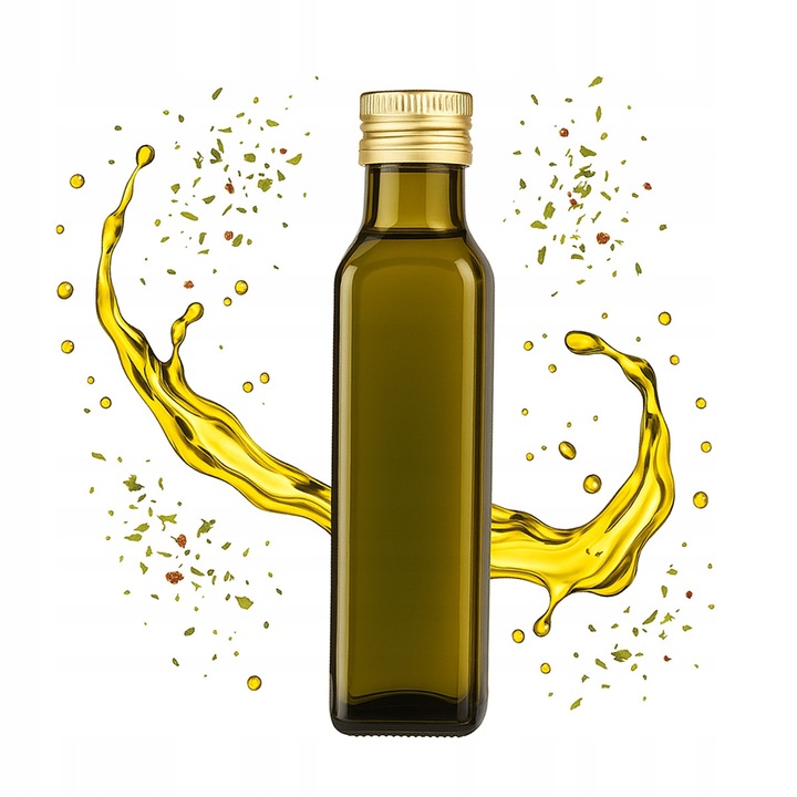 Marasca 250 ml üveg kupakkal, olajhoz és sziruphoz, olíva színű, szett