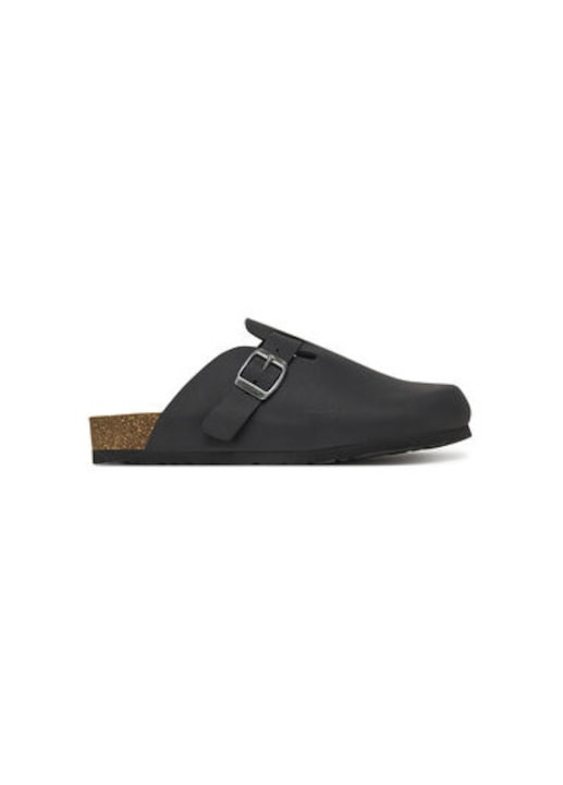 Slapi barbati Dr Brinkmann, 600055-01, Piele naturala, Negru, Negru, 44