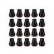 Set 20 protecții picioare scaun NEXTLY, anti-zgarieturi, anti-zgomot, negru-visiniu, S, 3x2.8cm