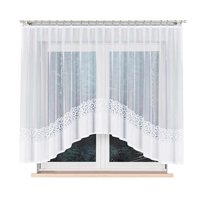 Перде жакардово DANIELA, 350x155см, бяло