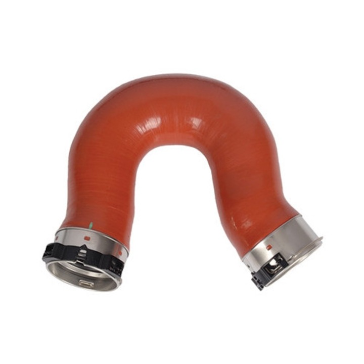 Kiegészítő levegő vezeték, Nrf, 166142, Belső átmérő 1: 53 mm, Belső átmérő 2: 50 mm, Szerelési oldal: Kiegészítő levegő hűtő, Piros