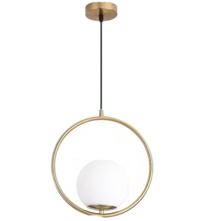 Модерна декоративна висяща лампа, минималистичен скандинавски стил, за спалня, хол, трапезария или коридор 8001FGD Съдържа подаръчна крушка