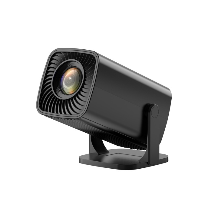 Proiector, co-ecran cu fir, reglare unghi 180°, 720P HD, 300ANSI, reducere zgomot, negru