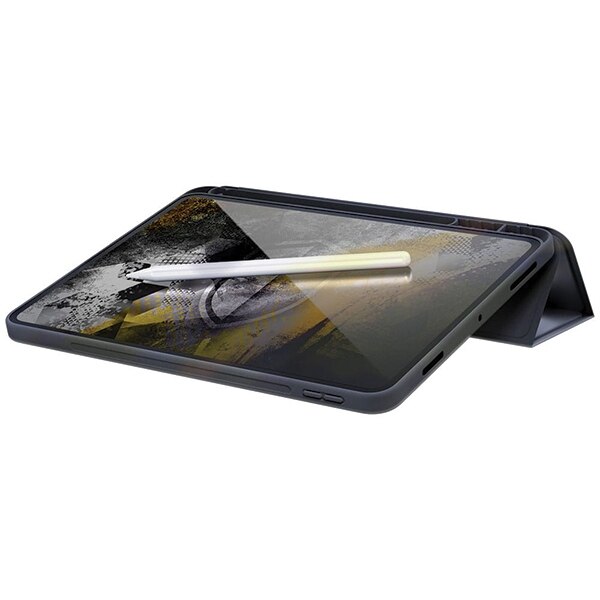 Husa tableta 3MK Soft pentru Xiaomi Mi Pad 6, neagra, cu suport si functie Wake/Sleep