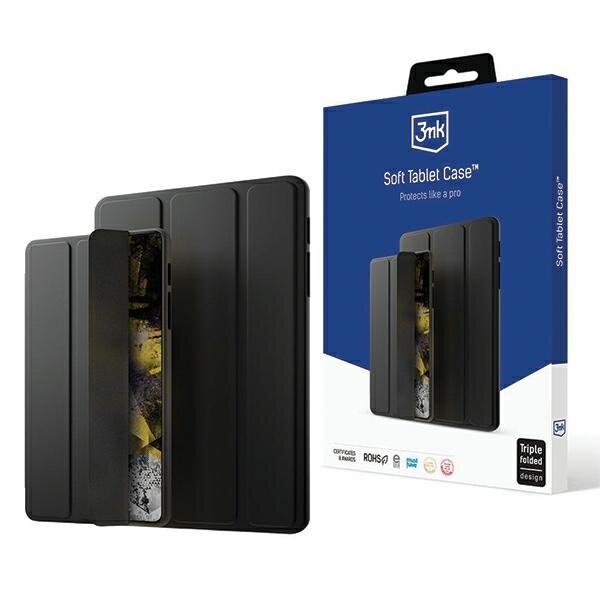 Husa tableta 3MK Soft pentru Xiaomi Mi Pad 6, neagra, cu suport si functie Wake/Sleep