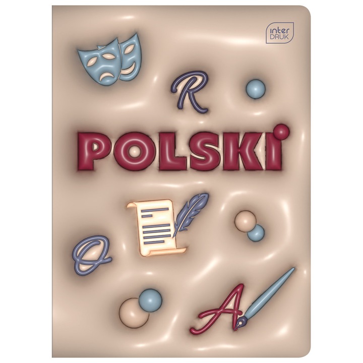 Caiet A5 Interdruk 60 file, coperta lucioasa, colturi rotunjite, tematica grafica