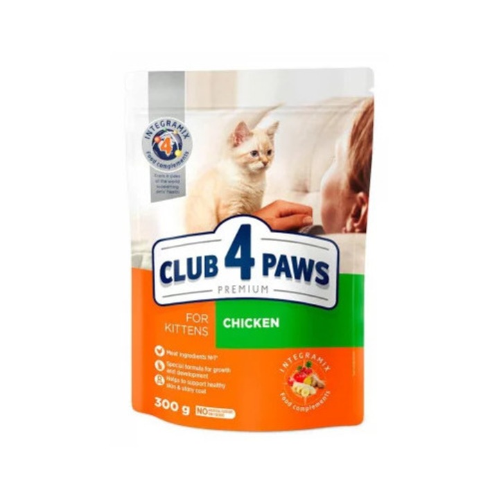 Hrana uscata completa Club 4 Paws Premium pentru pisoi - cu Pui, 4.5kg