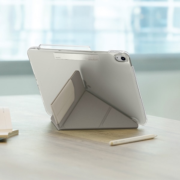 Husa tableta UNIQ Camden Click, roz, pentru iPad Air 2024, cu functie de suport