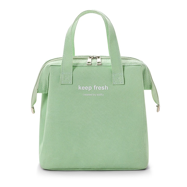 Geanta termica izolata pentru pranz, verde