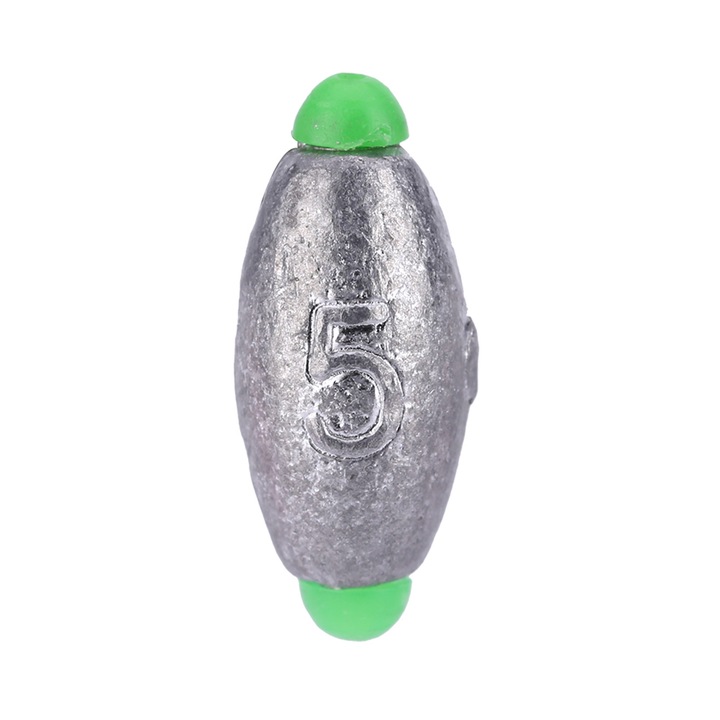 Set 10 greutati pescuit, oval, multicolor, 4g-15g