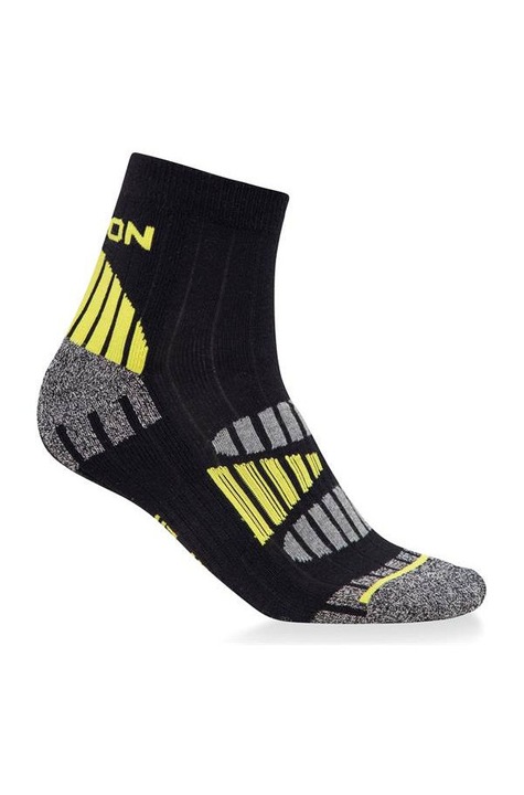 Sosete antibacteriene NEON - culoare negru/galben 19077, Negru/Galben