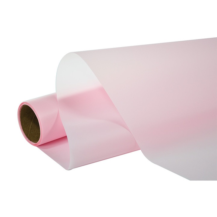 Folie floristica Flower Island 50cm x 8m, mrozona, roz, set