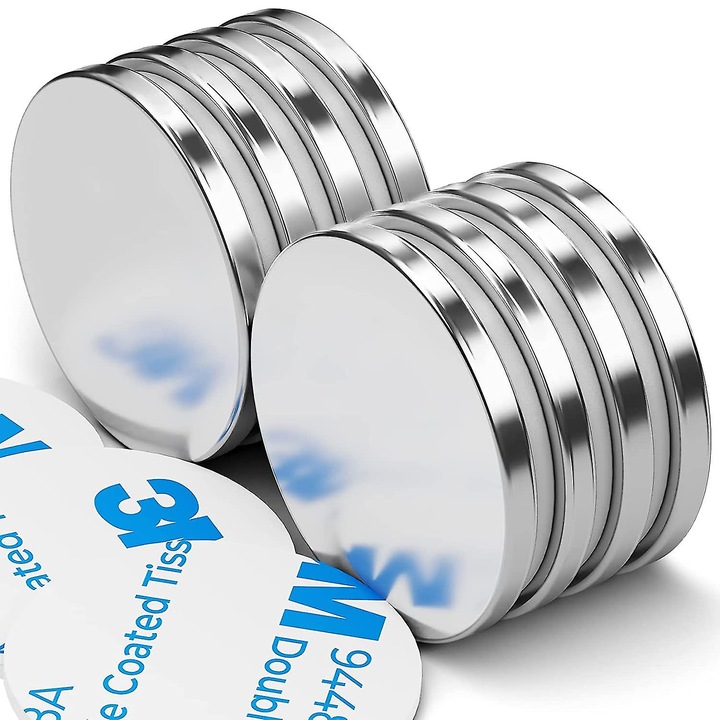 Magnet disc neodim 12x1.5mm, adeziv, set 10 buc