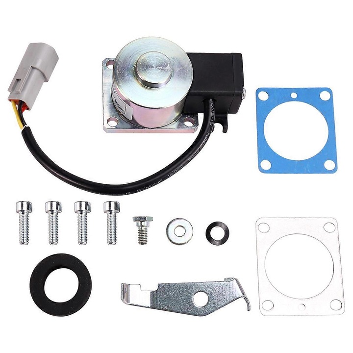 Electrovalva oprire 12V, plastic metal, rezistenta, usoara