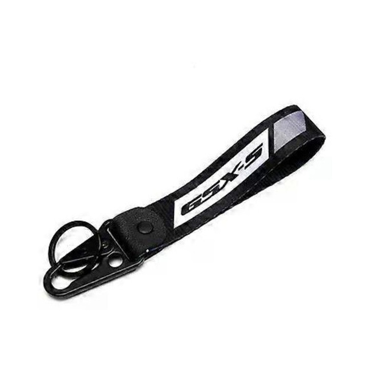 Motoros kulcstartó hímzéssel, alumínium CNC, szürke