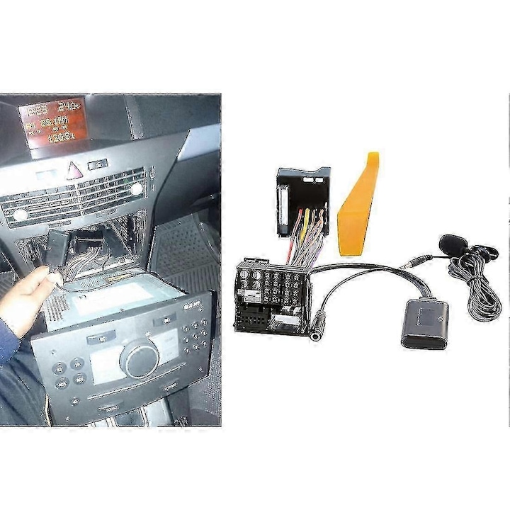 Adaptor Bluetooth 5.0 pentru Opel, compatibil cu CD30 MP3, negru, set complet