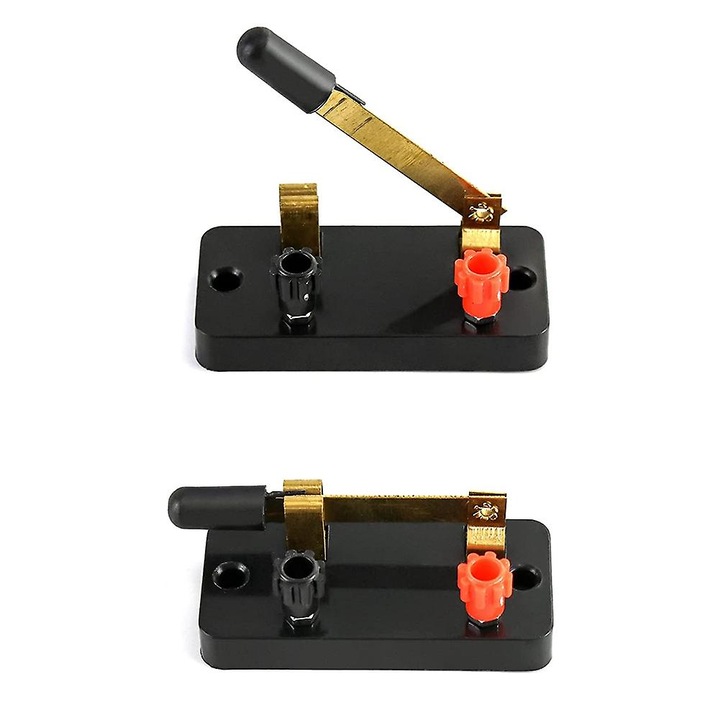 Set 10 intrerupatoare cu lama, cupru, negru, 36V