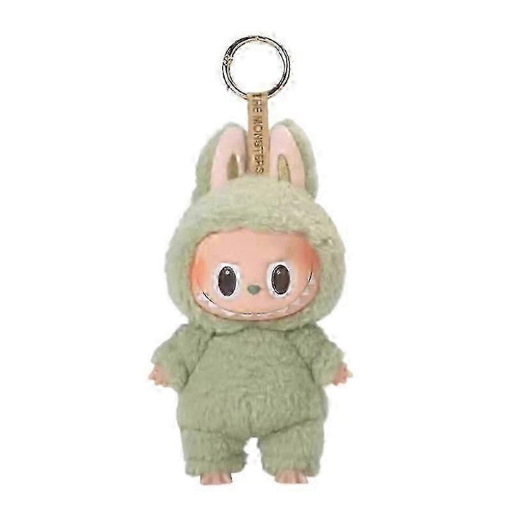 Kulcstartó bolyhos babával, 17 cm, többszínű, 1 darabos szett