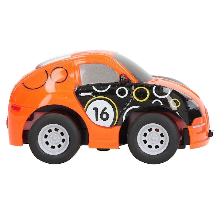 Masinuta cu telecomanda 1/43, 4 canale, portocalie, pentru interior si exterior