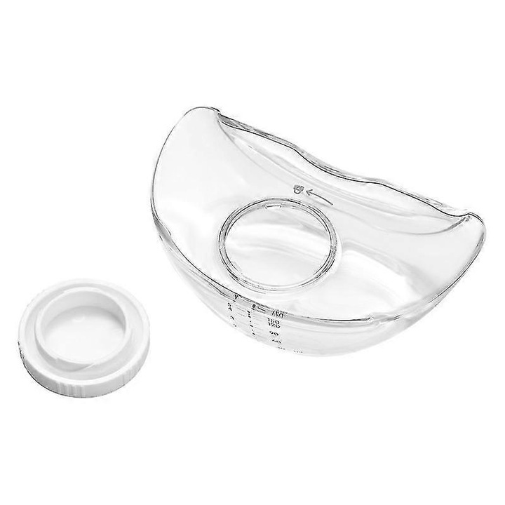 Set accesorii mulgatoare, 3pcs colectoare lapte 150ml cu capace, transparent, material PP