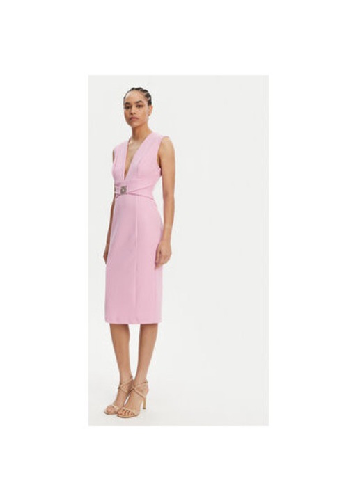 Дамска коктейлна рокля Rinascimento, CFC0123769003, Синтетика, Розов, Розово