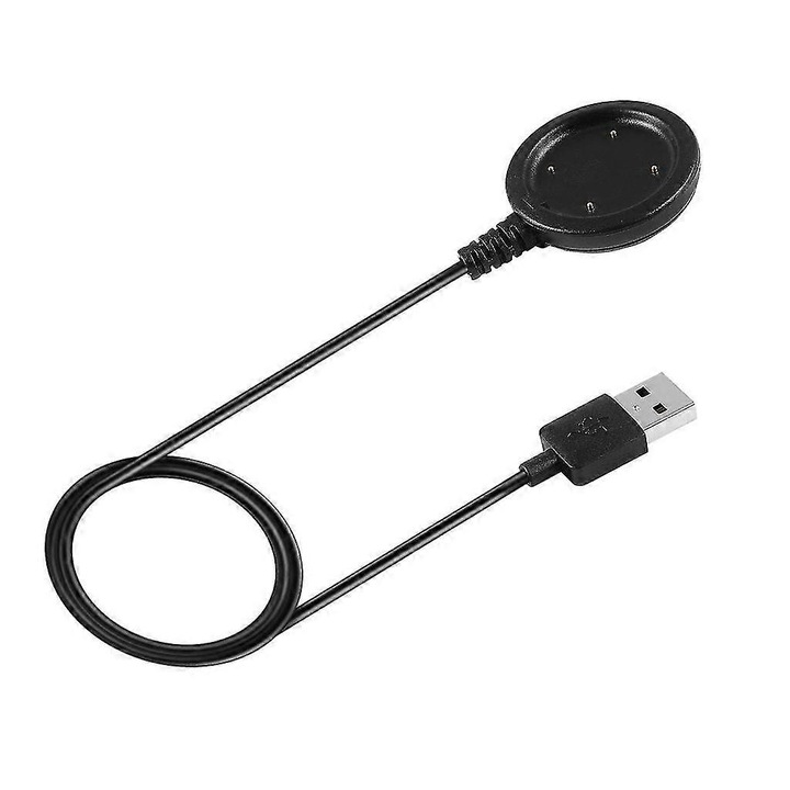 Cablu de incarcare USB 1m pentru ceasuri inteligente Polar Vantage V/V2/M/M2/Ignite/Ignite2/Grit X/Grit X Pro, negru