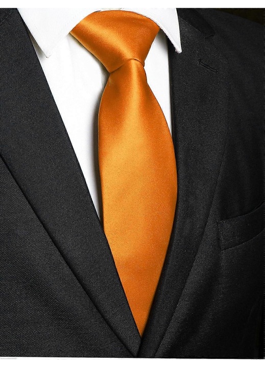 Cravata barbati, portocalie, 8cm latime, 147cm lungime, design elegant, material satin