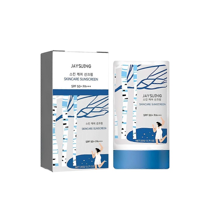 Crema de protectie solara SPF 50+, Jaysuing, PA+++, 20g, hidratanta, rezistenta la apa, 2 bucati