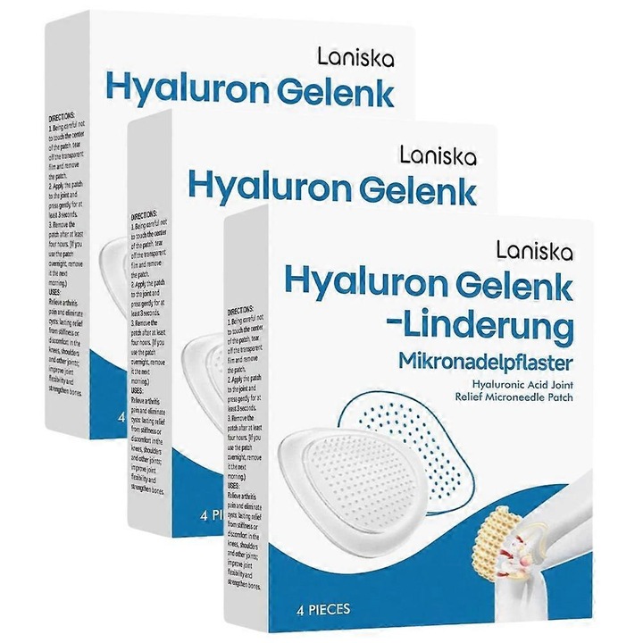 Plasturi pentru articulatii, 4 bucati, tehnologie cu microace, confortabil, flexibil, pentru genunchi si umeri