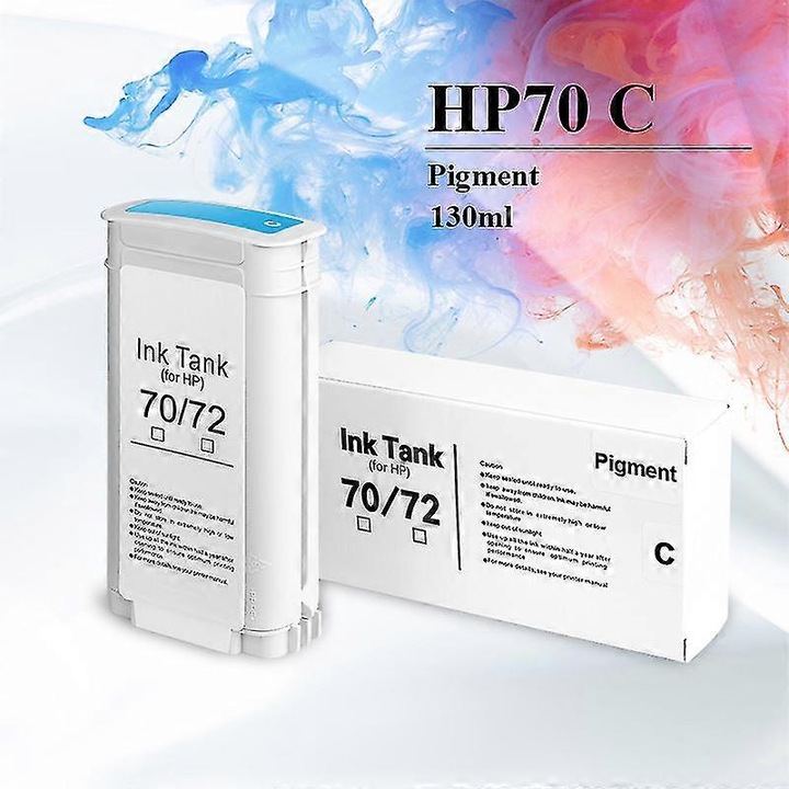 Cartus de cerneala compatibil pentru HP 70, 130ml, multicolor, set de 6 bucati