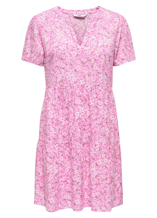 Дамска лятна рокля Only, 15262674, Синтетичен материал, Розов, Розово, S