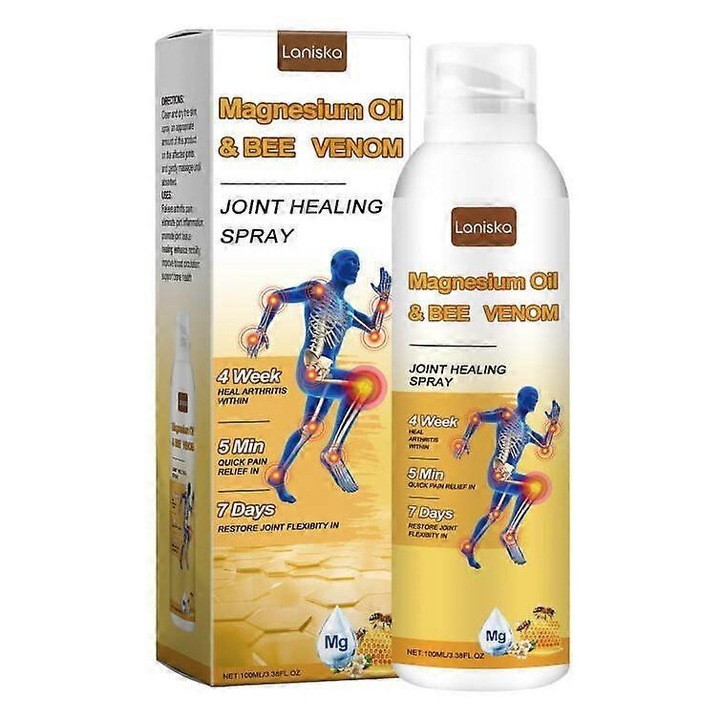 Spray pentru articulatii cu venin de albine si ulei de magneziu, 100ml