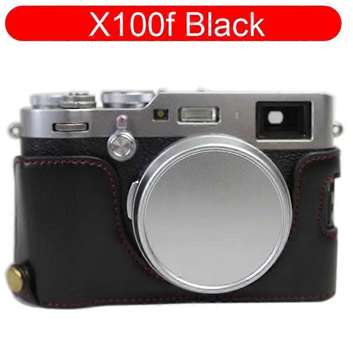Carcasa pentru camera Fujifilm X100s/X100t/X100f/X100v, material sintetic, neagra, set 1 buc.