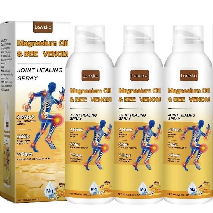 Ízületi spray méhméreggel, 3 darab, Laniska, zsírmentes formula, gyors felszívódás
