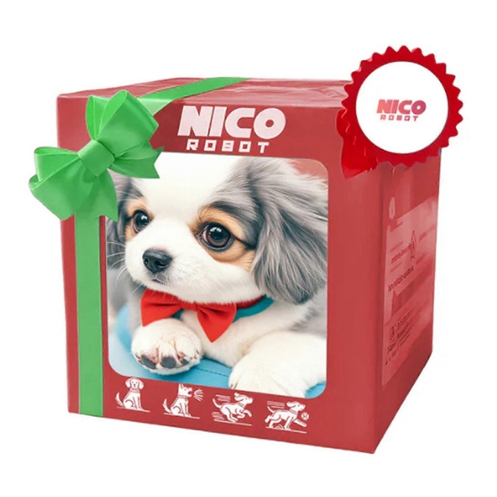 Nico interaktív robotkutya, 15x10x9cm, gyerekeknek