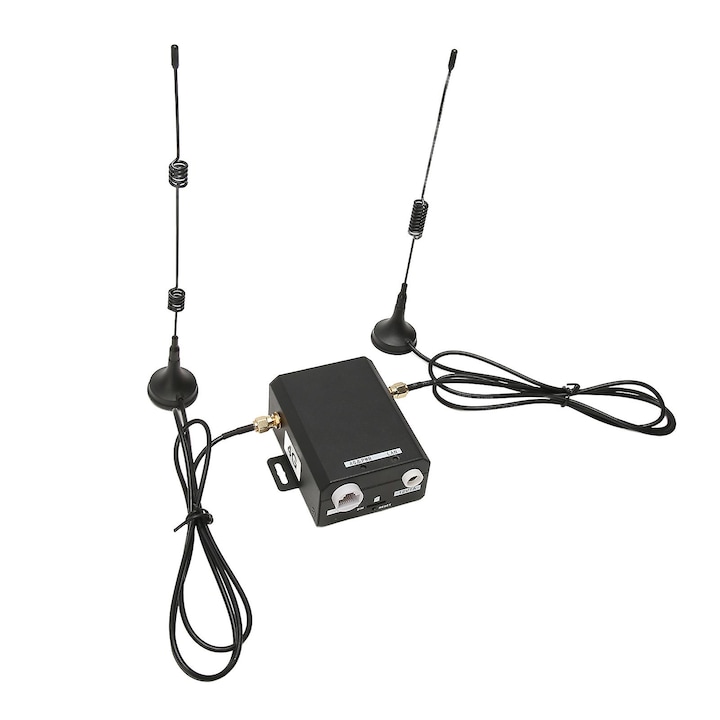 Router WiFi 4G LTE industrial, 150Mbps, 2 antene externe, negru, suport 16 utilizatori, 100-240V