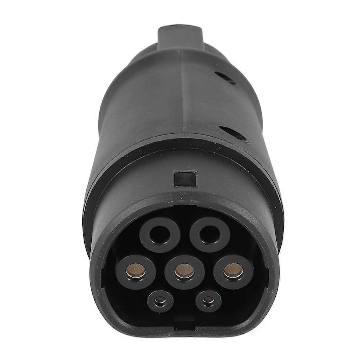 Adaptor de incarcare vehicule electrice, 16A & 32A, negru, 15x6x6cm, EVSE EV 32A J1772 Tip 1 la Tip 2
