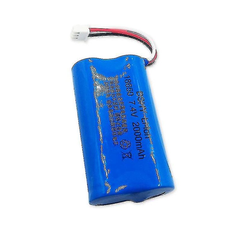 Baterie litiu, 7.4V, 2000mAh, conector XH-3P, albastru, 66x36x18cm