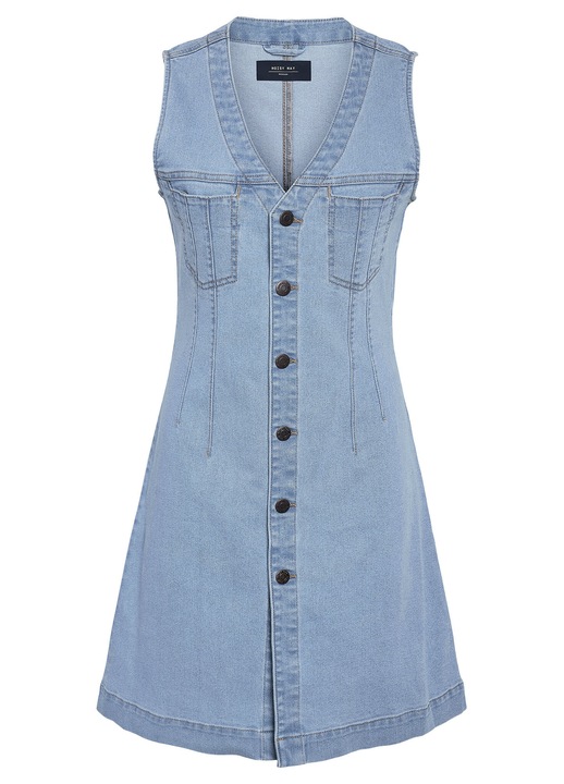 Rochie din denim dama Noisy May, 27033695, Sintetic, Albastru, XS