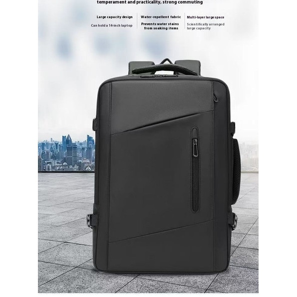Geanta laptop REDAPRIC, extensibila 26L-38L, compartiment pentru laptop 14", impermeabila, 53x40x17cm