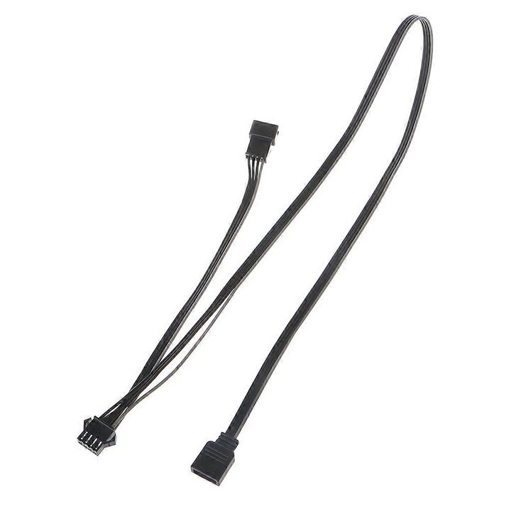 RGB csatlakozókábel 12V 4 tűs, 50cm, fekete, RGB alaplapokhoz