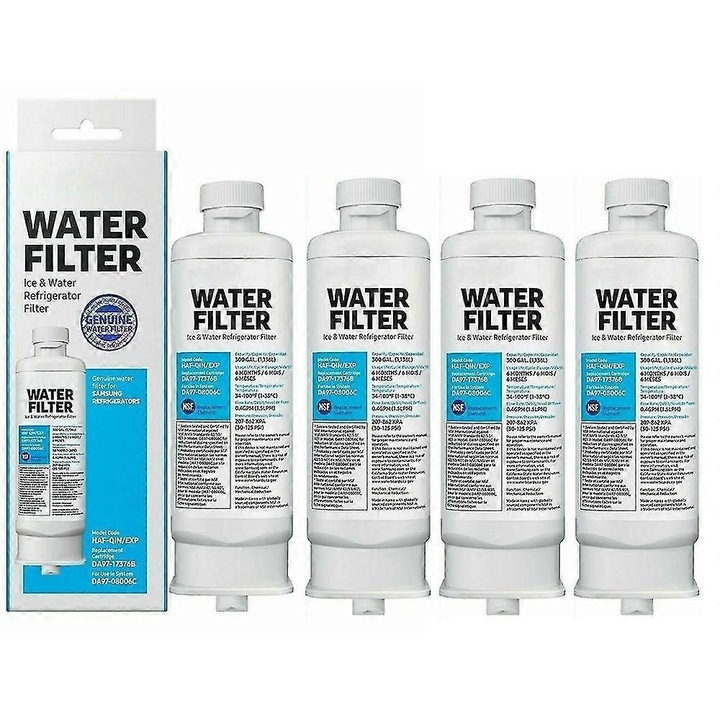 Filtru apa pentru frigider Da97-17376b, capacitate 300 galoane, 6 luni durabilitate, pentru frigider cu congelator superior sau inferior