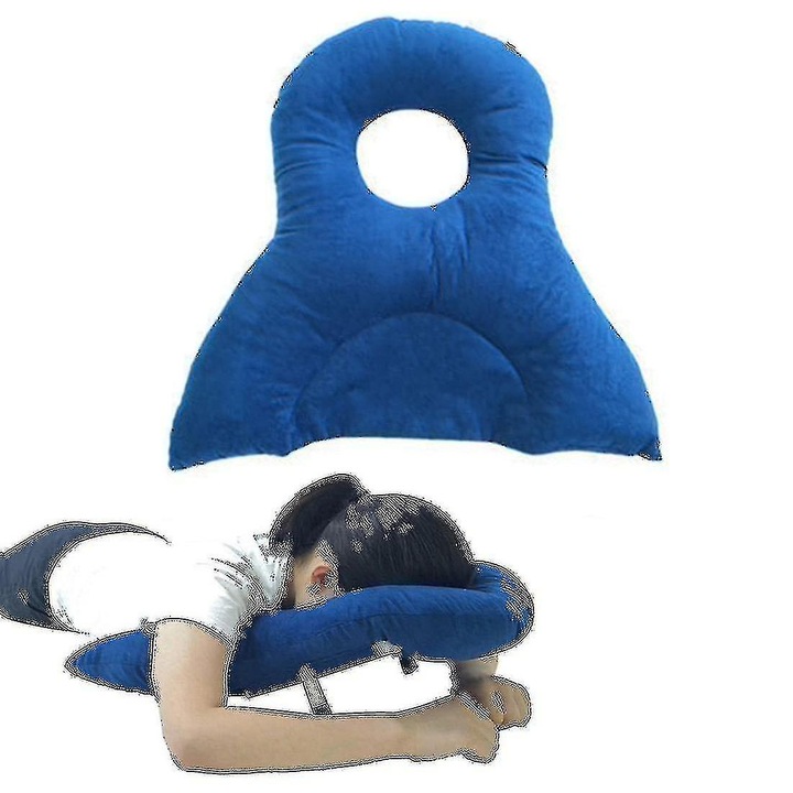 Perna relaxanta din bumbac, ajustabila, albastra, 60x58cm, set 1 buc.